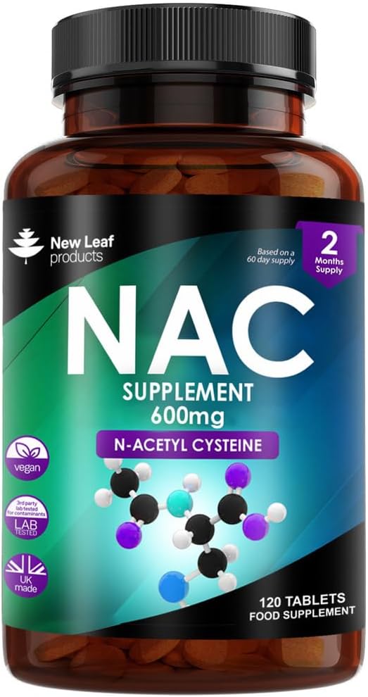 New Leaf NAC 600mg Supplement Tablets