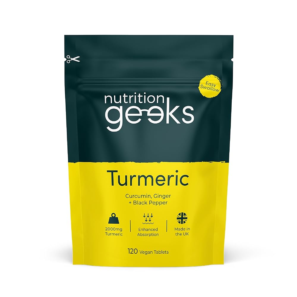 Nutrition Geeks Turmeric Tablets with B...