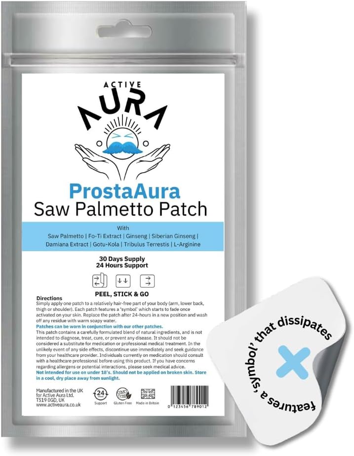 ProstaAura Saw Palmetto Patches (Brand)...