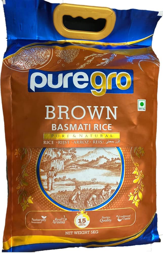 Puregro Brown Basmati Rice, 5 kg