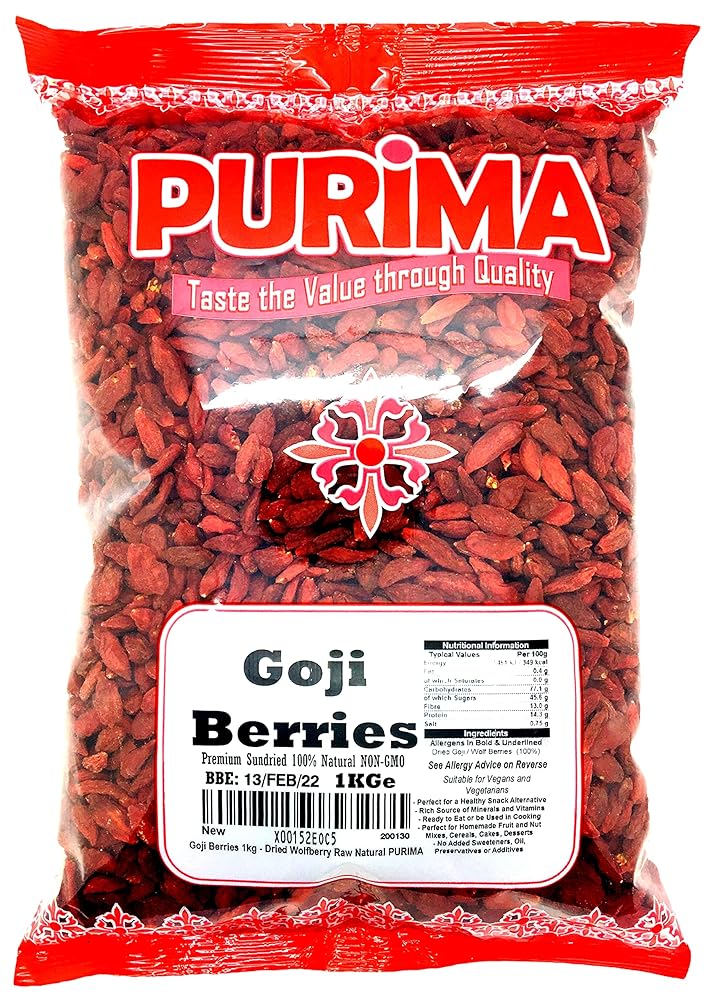 PURIMA Goji Berries 1kg Premium Quality