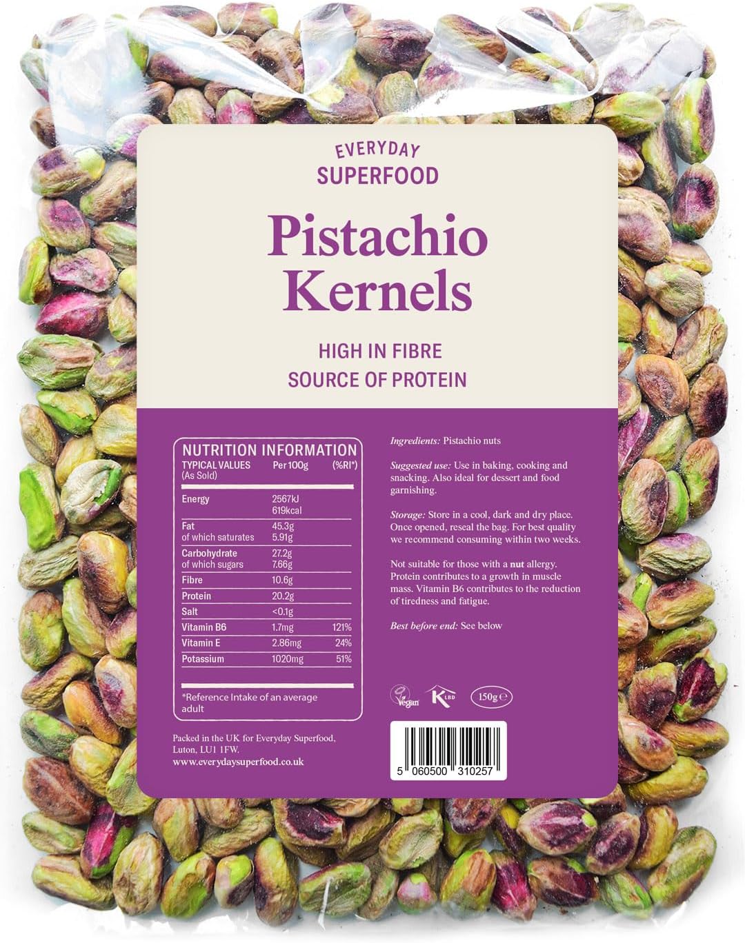 Superfood Shelled Pistachios, Raw Kerne...