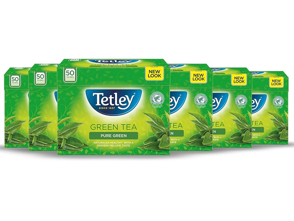 Tetley Green Tea Bags, Pack of 6