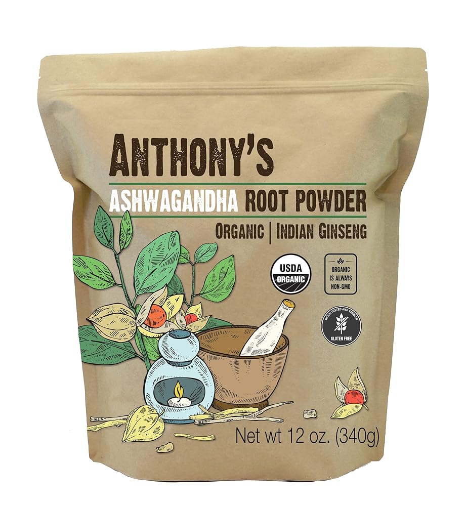 Anthony’s Organic Ashwagandha Pow...