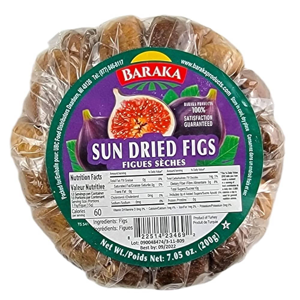 Baraka Natural High Fiber Fig Snacks