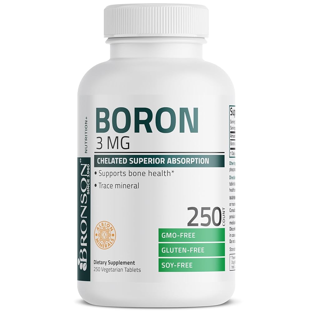 Bronson Boron Chelated Tablets, Bone He...