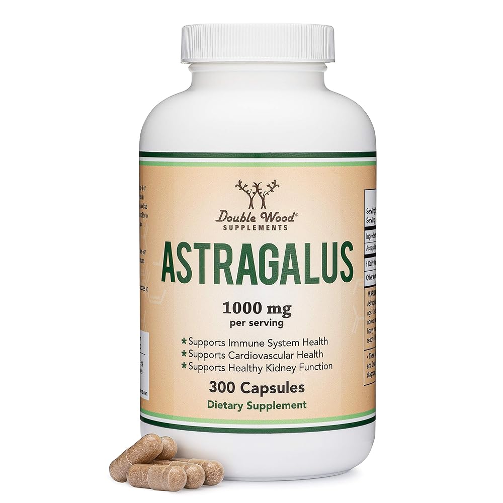 Double Wood Astragalus 1000mg Capsules
