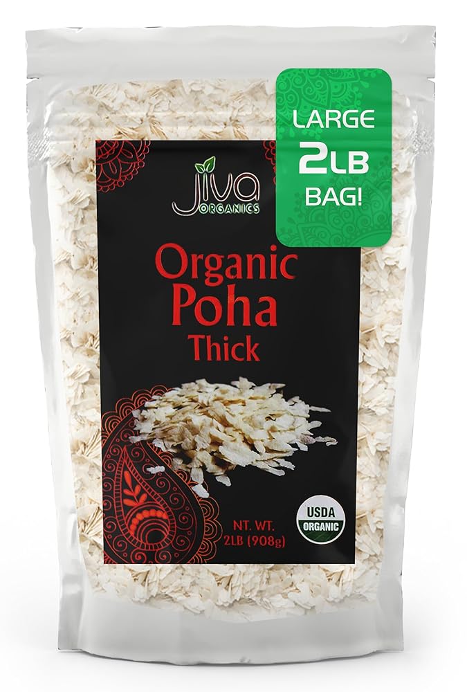 Jiva Organics Poha Flattened Rice 2lb
