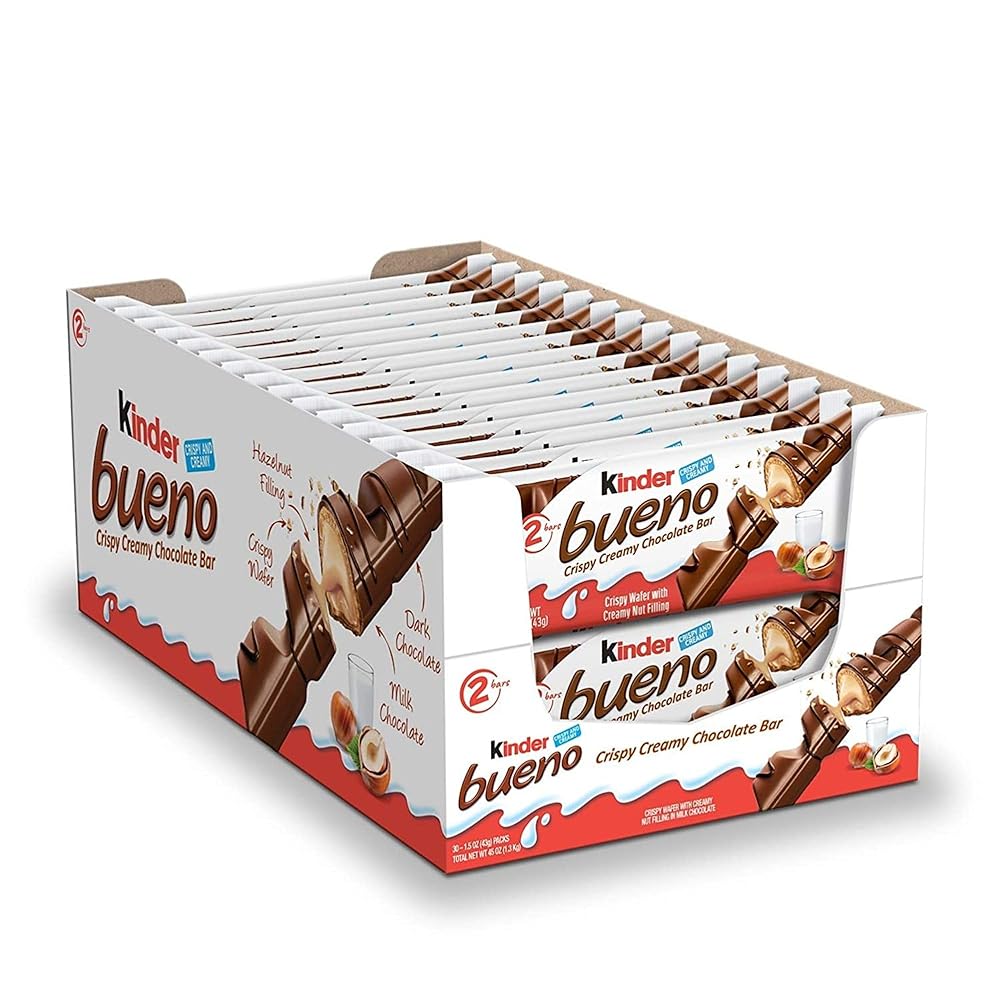 Kinder Bueno Milk Chocolate Bars, 30-Pack