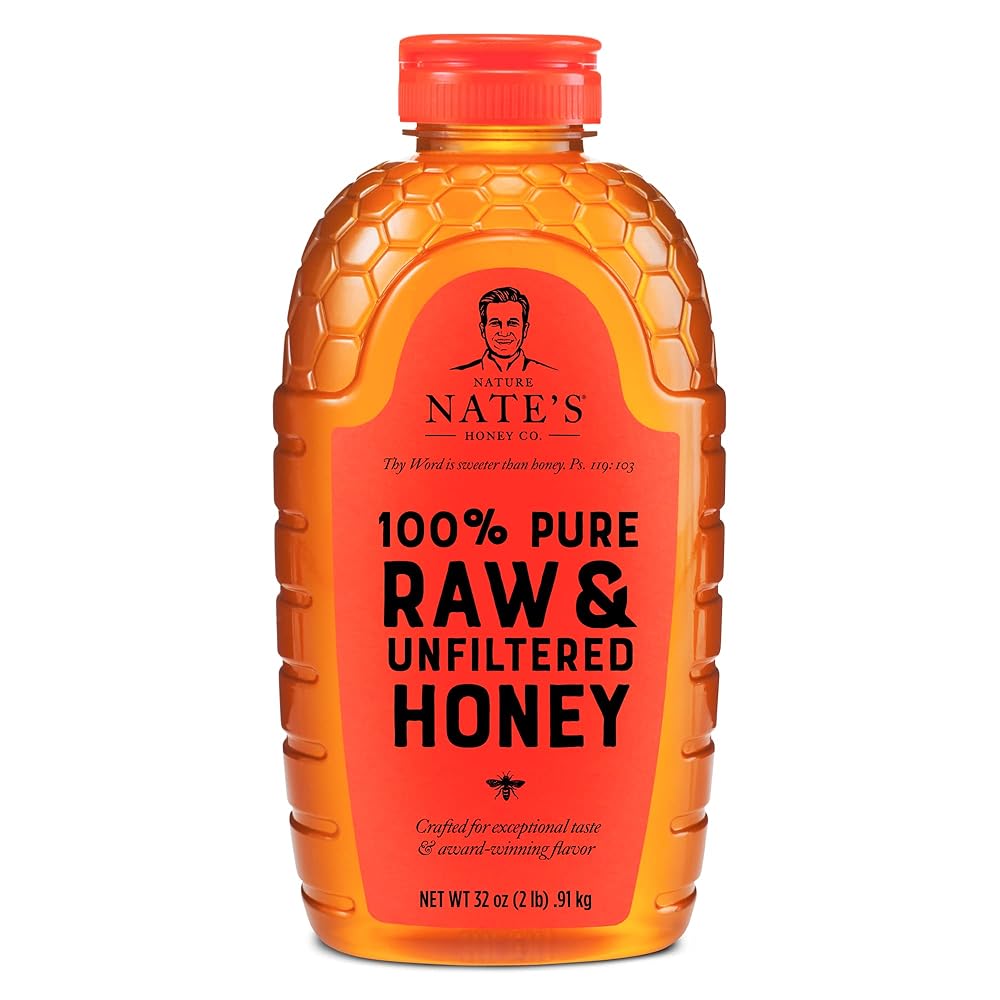 Nate’s Raw Unfiltered Honey, 32oz...