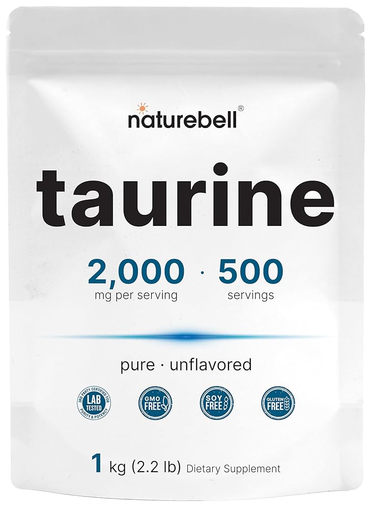 NatureBell Taurine Powder, 2.2LBs, 2000...