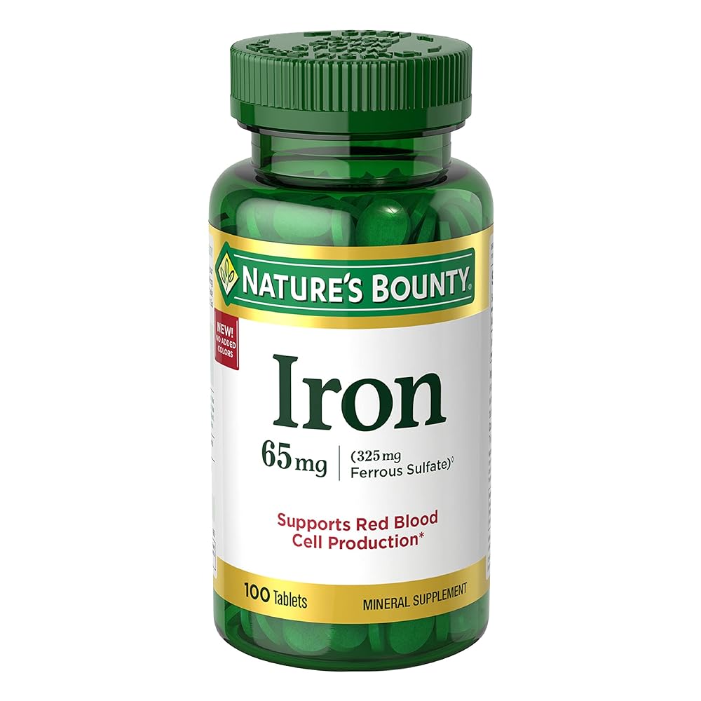 Nature’s Bounty Iron 65mg Tablets