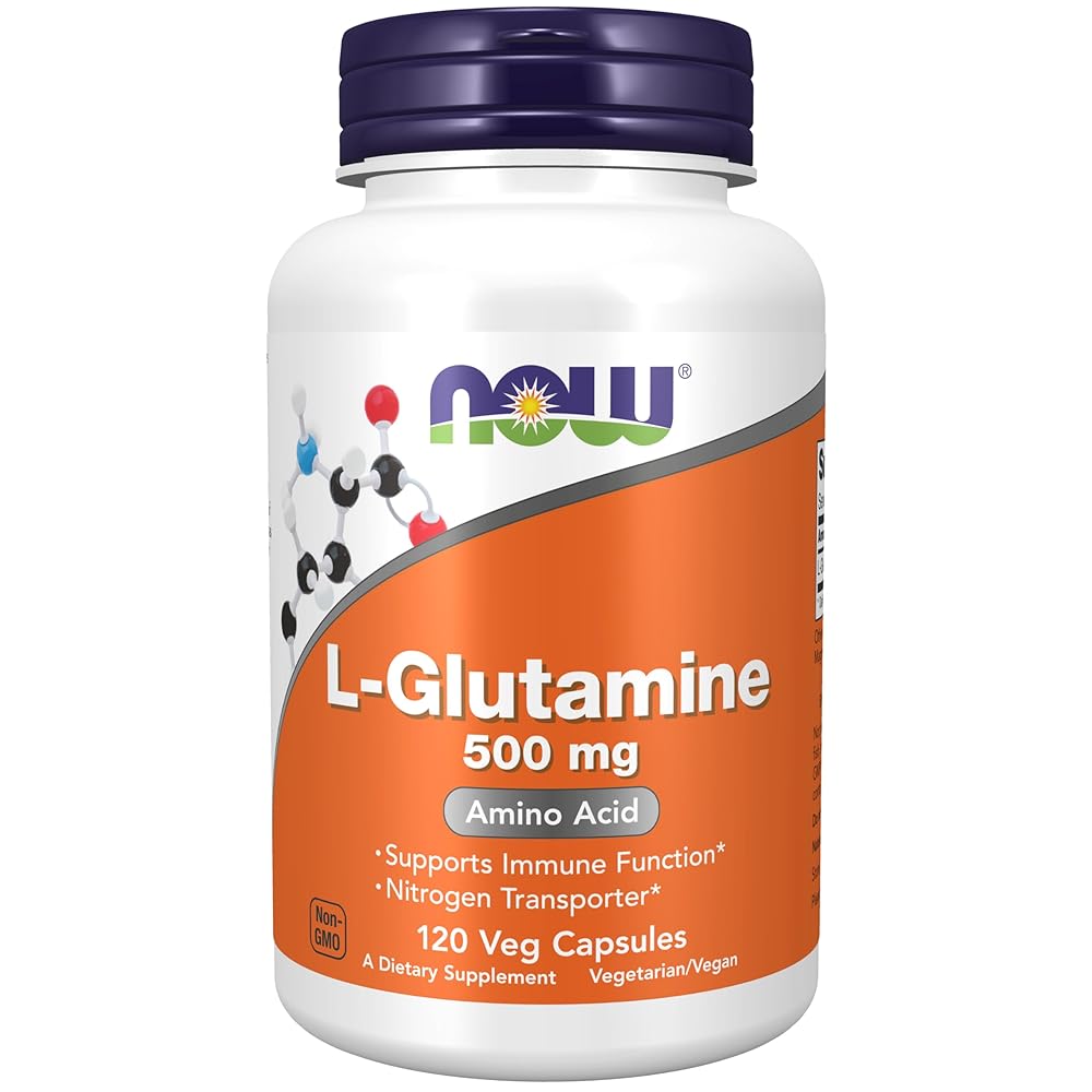 NOW L-Glutamine 500mg, Amino Acid Capsules