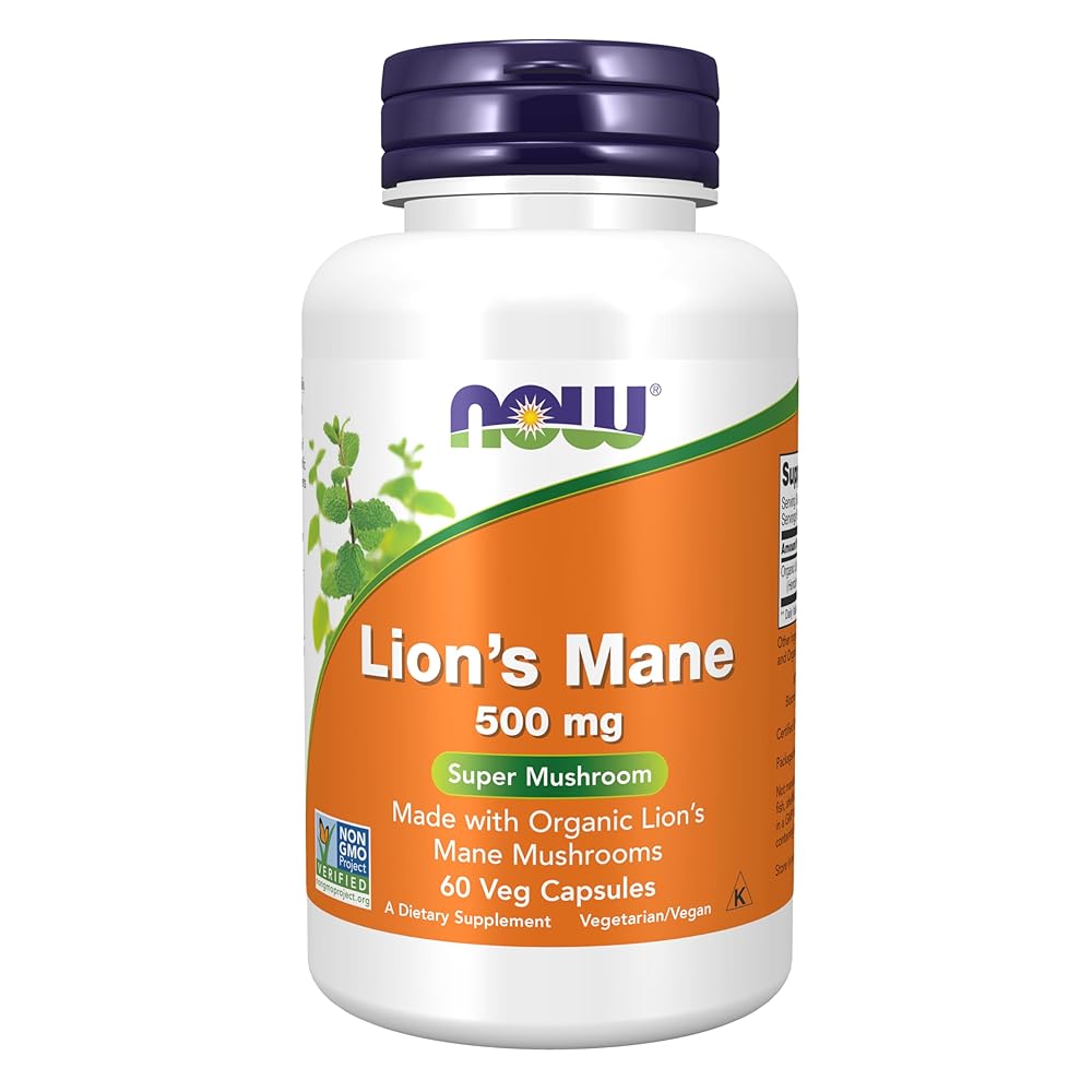 NOW Lion’s Mane 500 mg Capsules