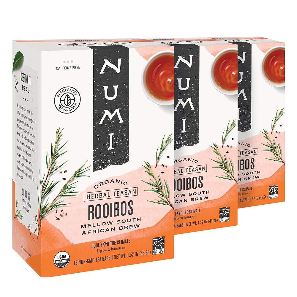 Numi Organic Rooibos Tea, 18 Tea Bags