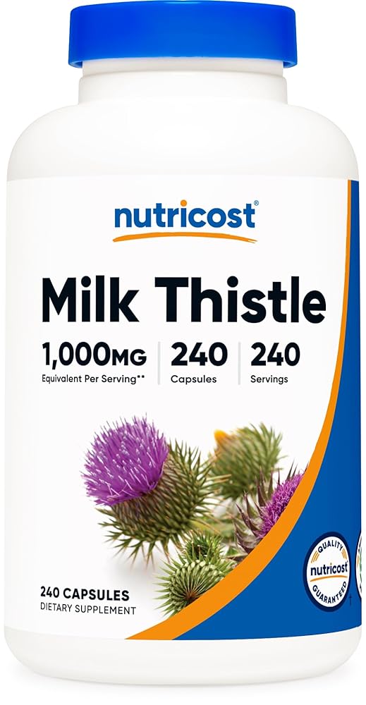 Nutricost Milk Thistle Capsules, 240 Count