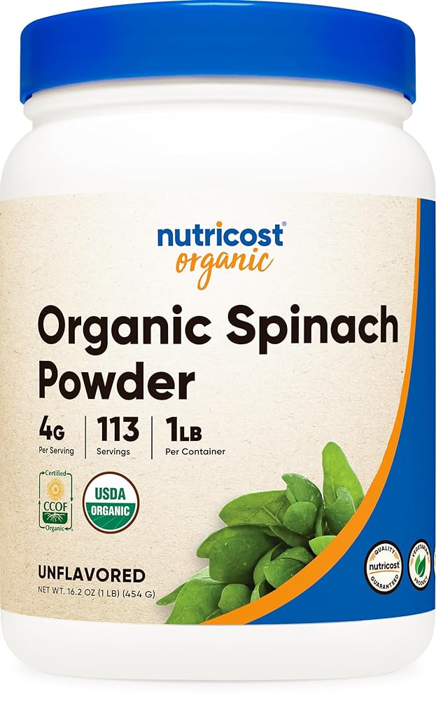 Nutricost Organic Spinach Powder –...