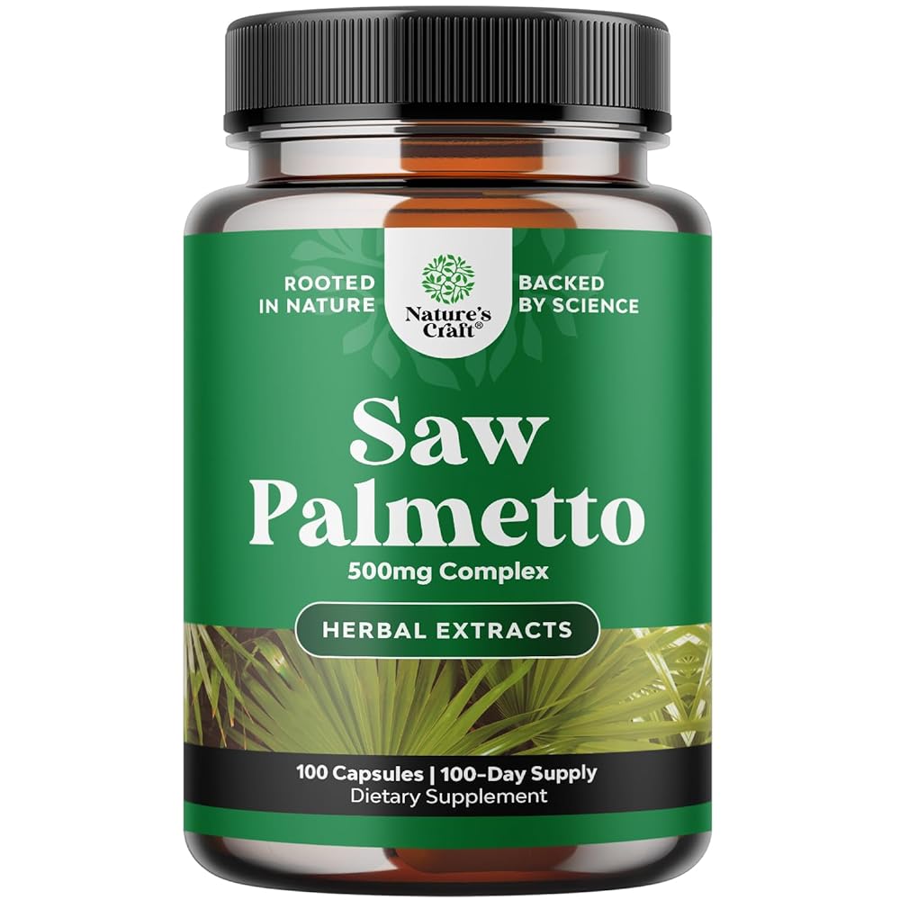 Potent Herbal Saw Palmetto Supplement &...