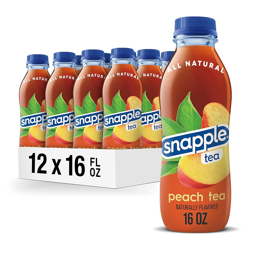 Snapple Peach Tea, 16 fl oz, Pack of 12