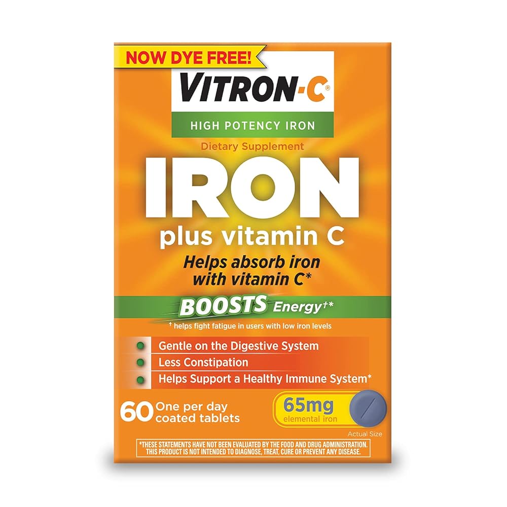 Vitron-C Iron Supplement, High Potency,...