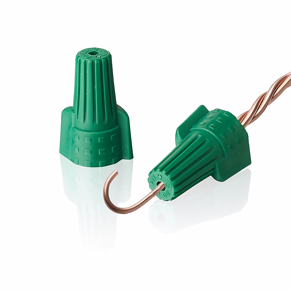 Winged Wire Connectors 100PCs Green, UL...