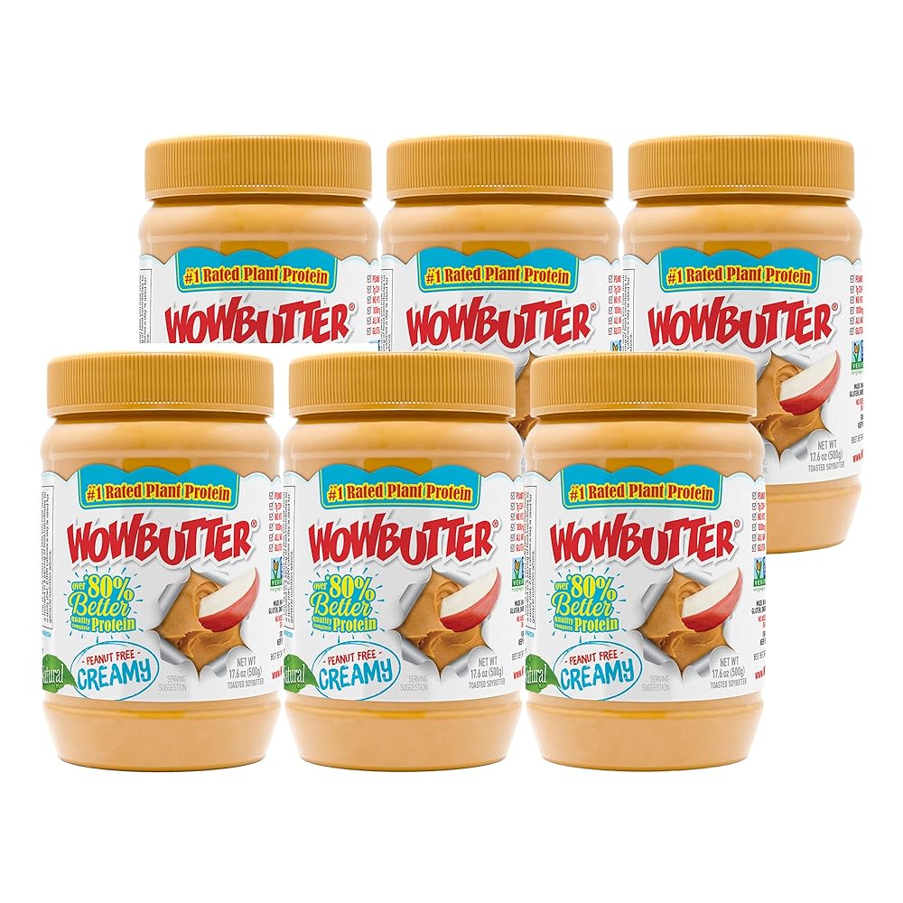 WOWBUTTER Plant Protein Spread, Creamy,...