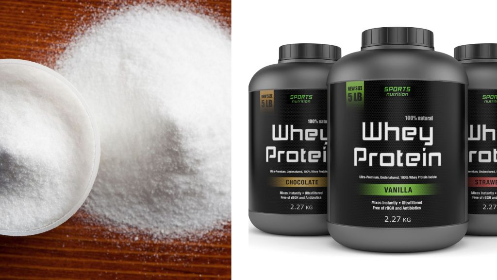 Creatine and whey protein